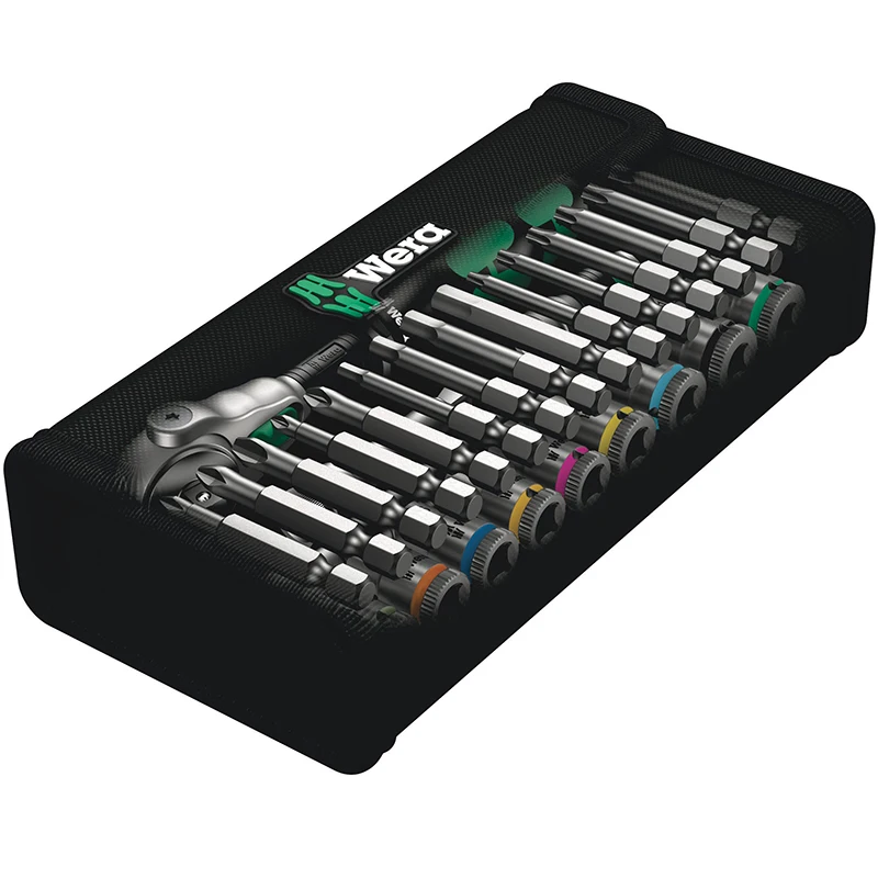 WERA 05004016001 8100 SA 6 Zyklop Metric Speed Ratchet Socket Set 28 Piece 1/4\