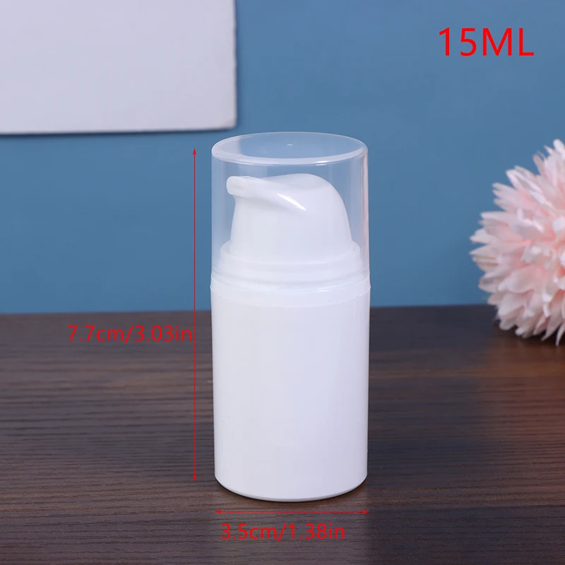 15 ml 30 ml 50 ml Plastic Reisflessen Crème Hervulbare Witte Airless Pomp Emulsie Vacuüm Lotion Fles Make Cosmetica voor Gel