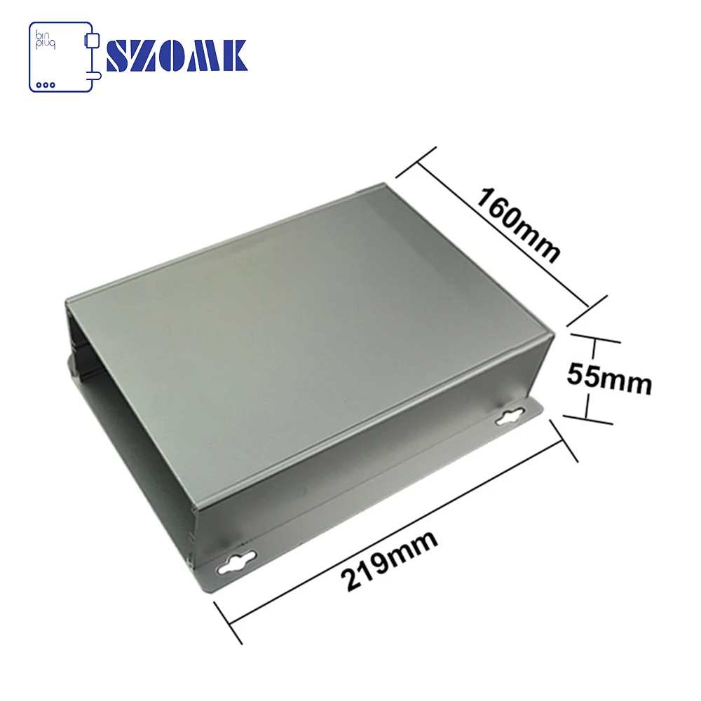 SZOMK Silver DIY Extruded Electronic Aluminum Junction Box PCB Project Instrument Case 55X160X219MMmm