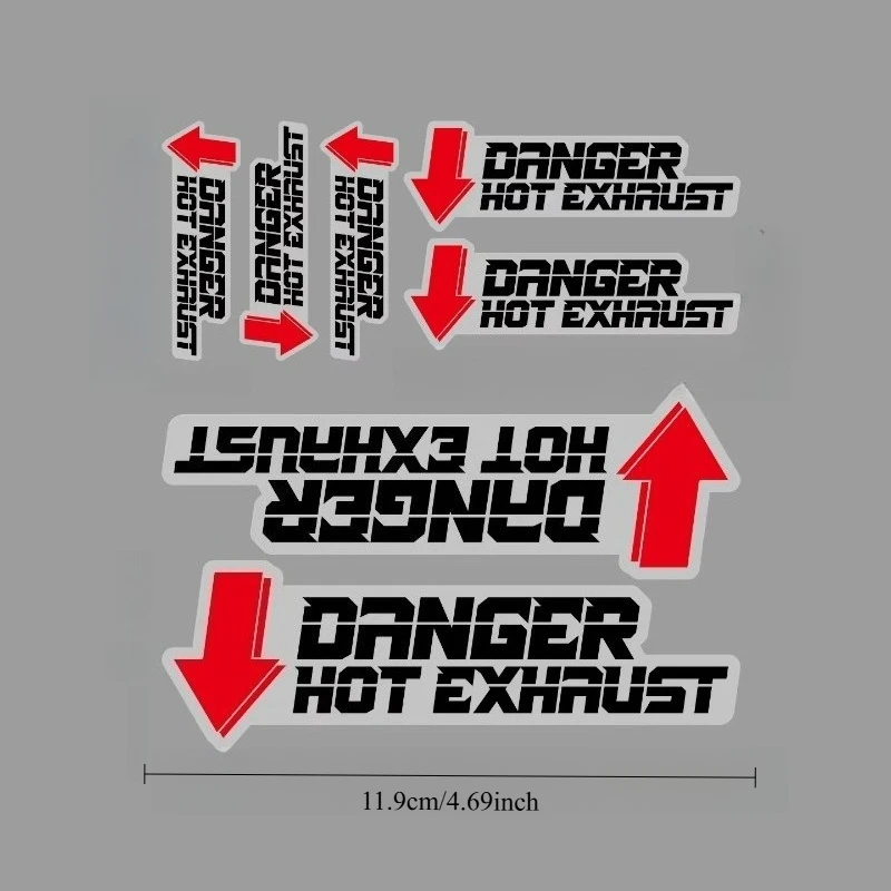 Exhaust High Temperature Warning Transparent UV-Resistant Sticker for Motorcycle,Car,Scooter,Tank,Decor Accessory