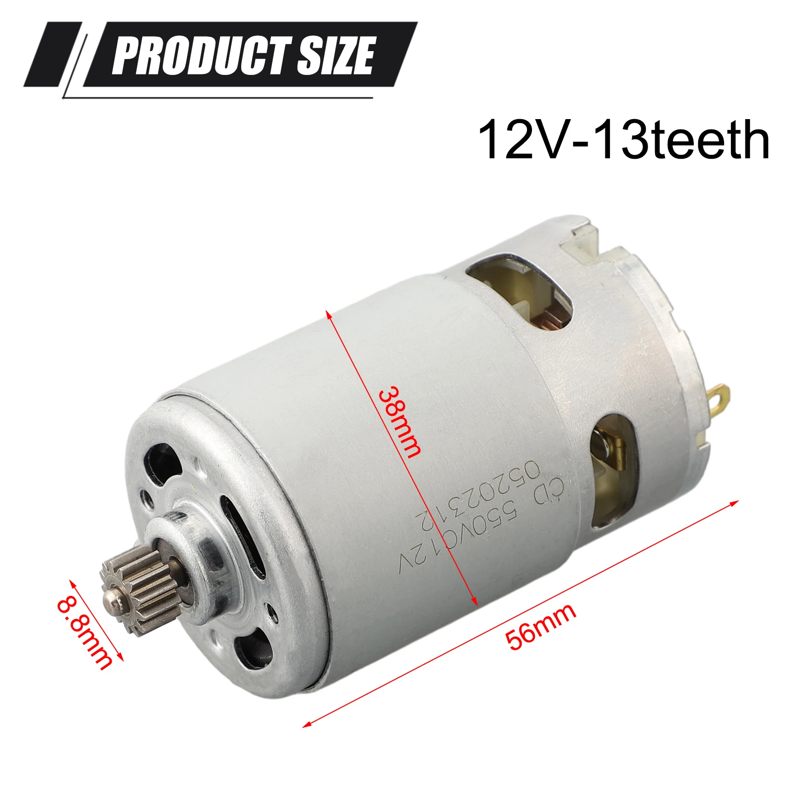 for durable RS550 Motor 38mm Motor Length Metal Material Compatible with For BOSCH TSR10802LI GSR120LI 12V 14 4V Cordless Drill