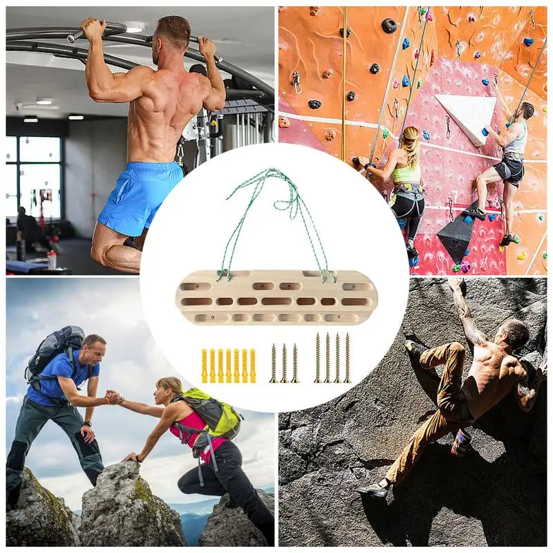 Imagem -04 - Madeira Rock Climbing Training Fingerboard para Doorway Fitness Bouldering Hang Board Fortalecer os Dedos e Parte Superior do Corpo