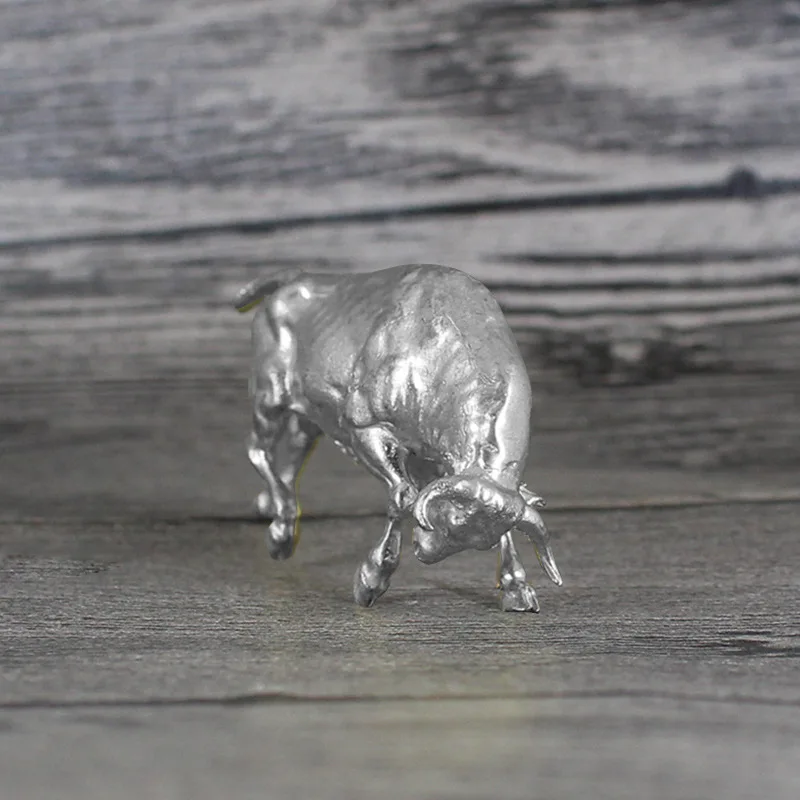 Brass White Copper Metal Handicrafts Brass Divine Cow Decorative Figurines Desk Accessories Living Room Decor Office Decoration