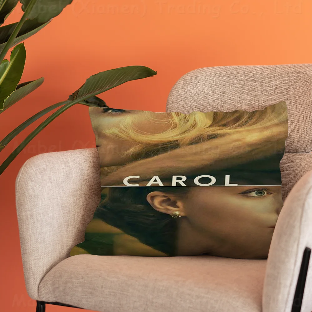 Romance Movie Carol Office Cushion Pillowcase Car Cushion Cover45X45CM Lumbar Pillowcase Sofa Pillowcover