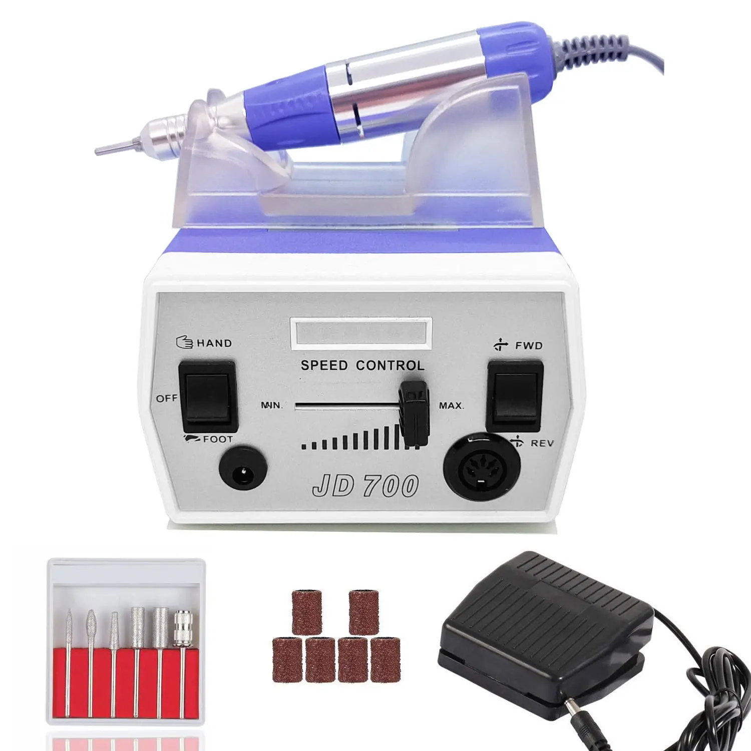 Professional Electric Nail Drill Machine 30000RPM with Foot Pedal for Acrylic Nails Manicure Tools