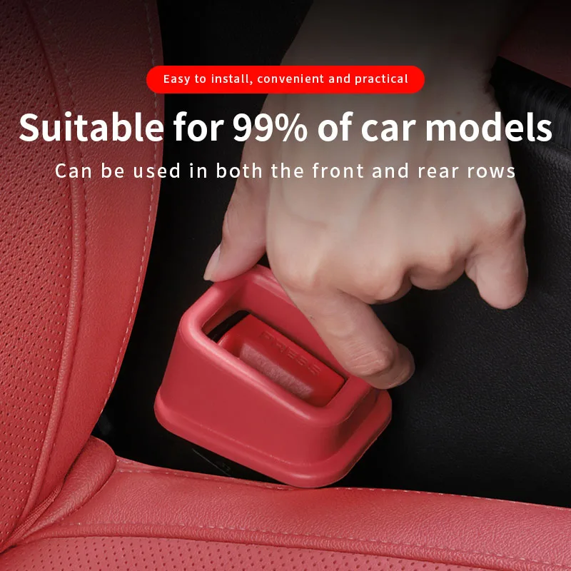 Car Seat Belt Buckle Cover Universal Car Safety Belt Anchor Socket EVA Anti-collision Protection Cover Car Interior Modification