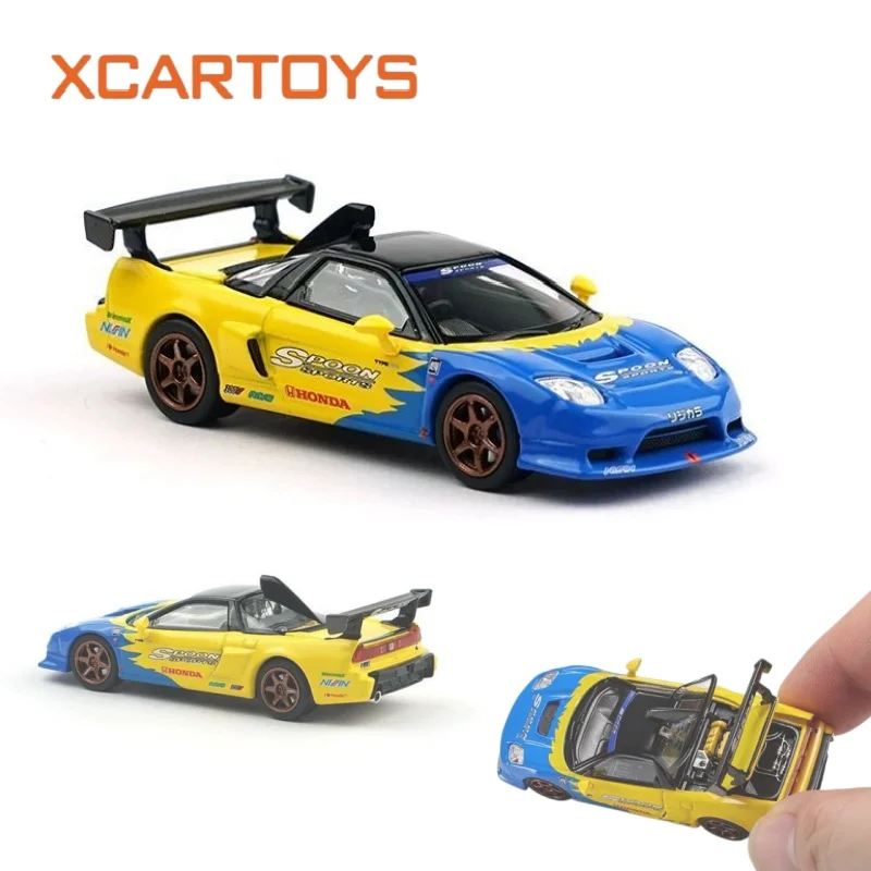 XCARTOYS 1/64 POPRACE NSX‑R GT Spoon Sports Diecast Alloy Car Model JDM Supercar Collectible Display Ornament Gift Car Model