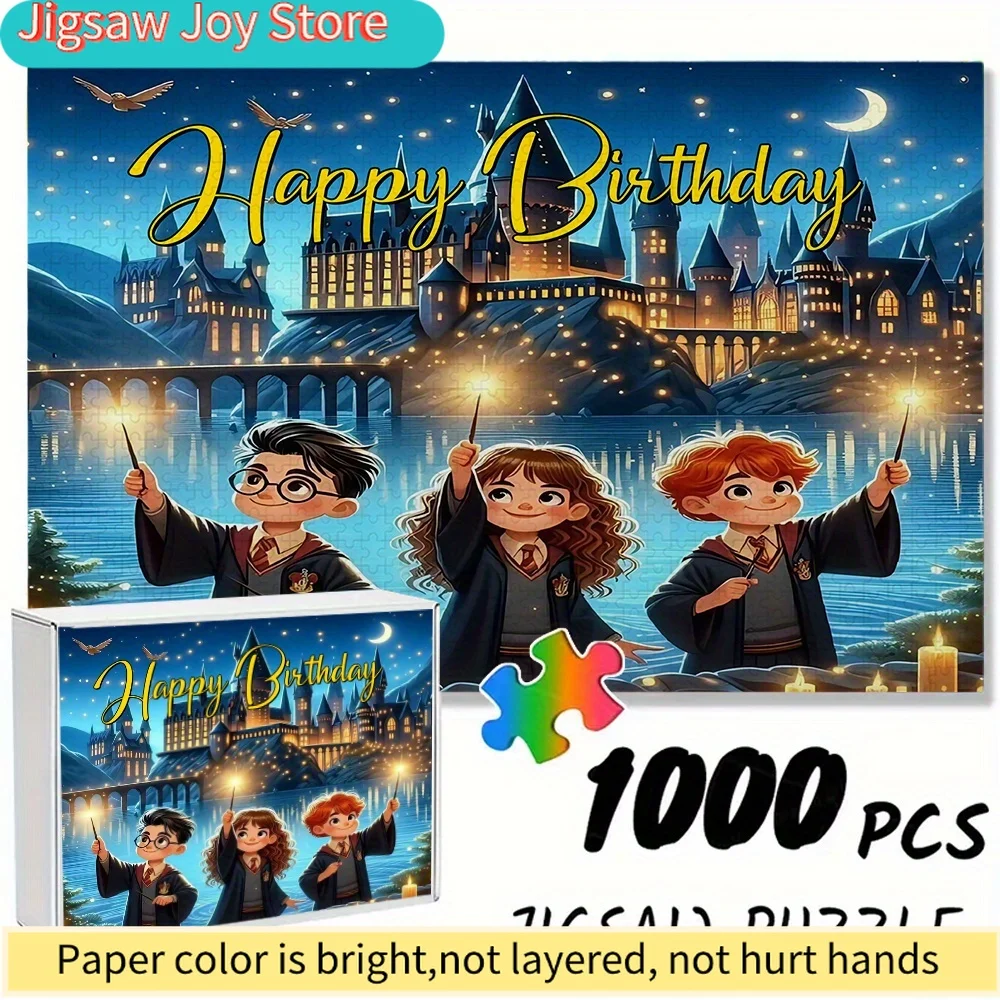 

Пазл-головоломка Warner Bros. с тематикой дня рождения, W8.30-47, прочный, утолщенный, для самостоятельной сборки, развивающая игра для взрослых для семейных встреч