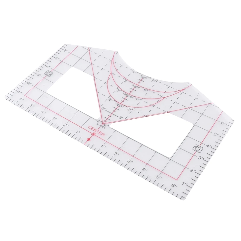 Tshirt Ruler Guide For Vinyl Alignment For Measuring Tool Sewing Tool Calibration Tool Transparent Ruler