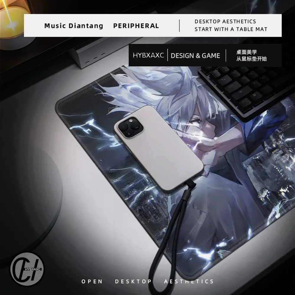 HYBXAXC Computer Accessories Mousepad Office PC Mouse Pad Keyboard Pad Desk Decoracion H-hunter x H-hunter Killua Anime Desk Mat