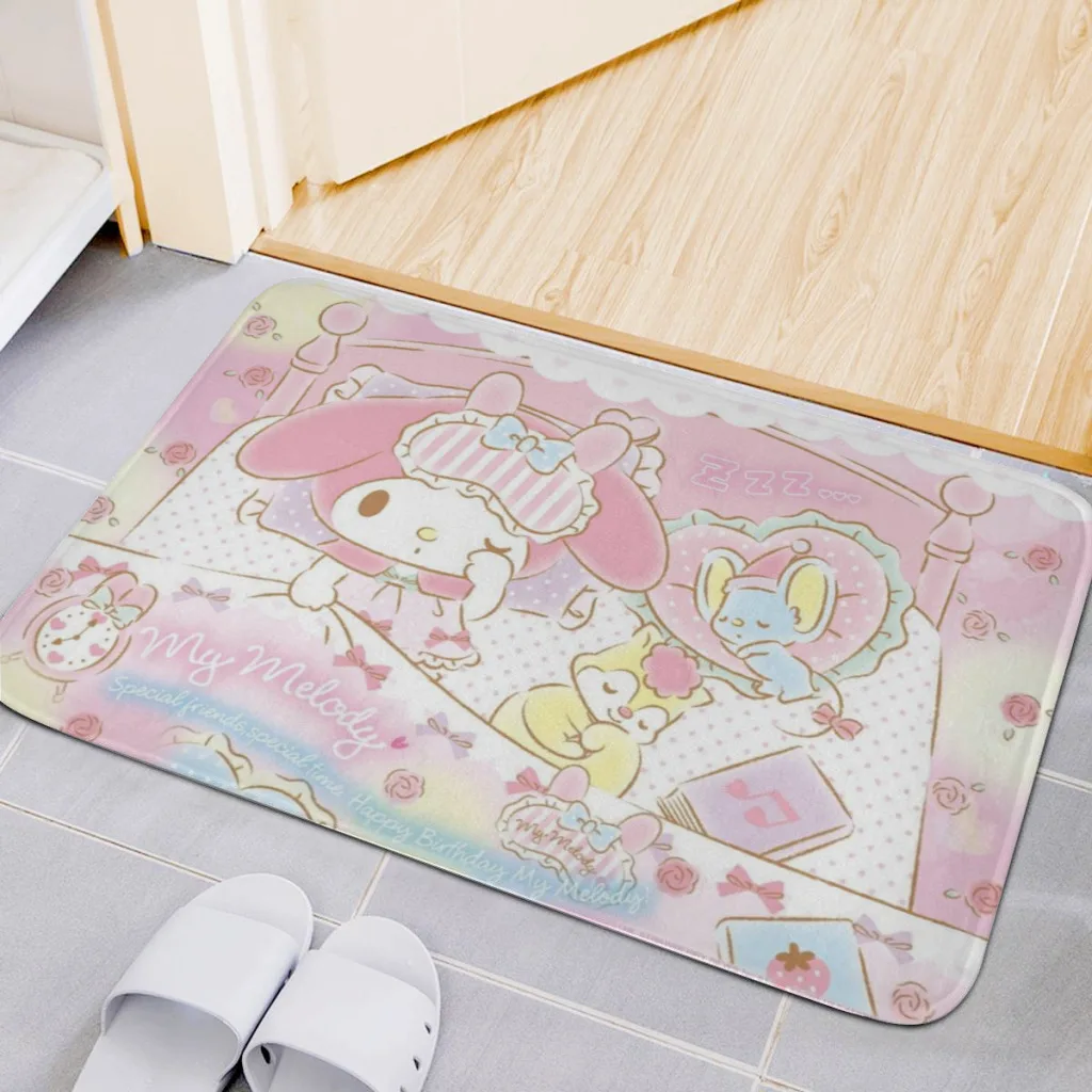 

My Melody Living Room Rug Carpet Flannel Slip Mat Decor Aesthetic