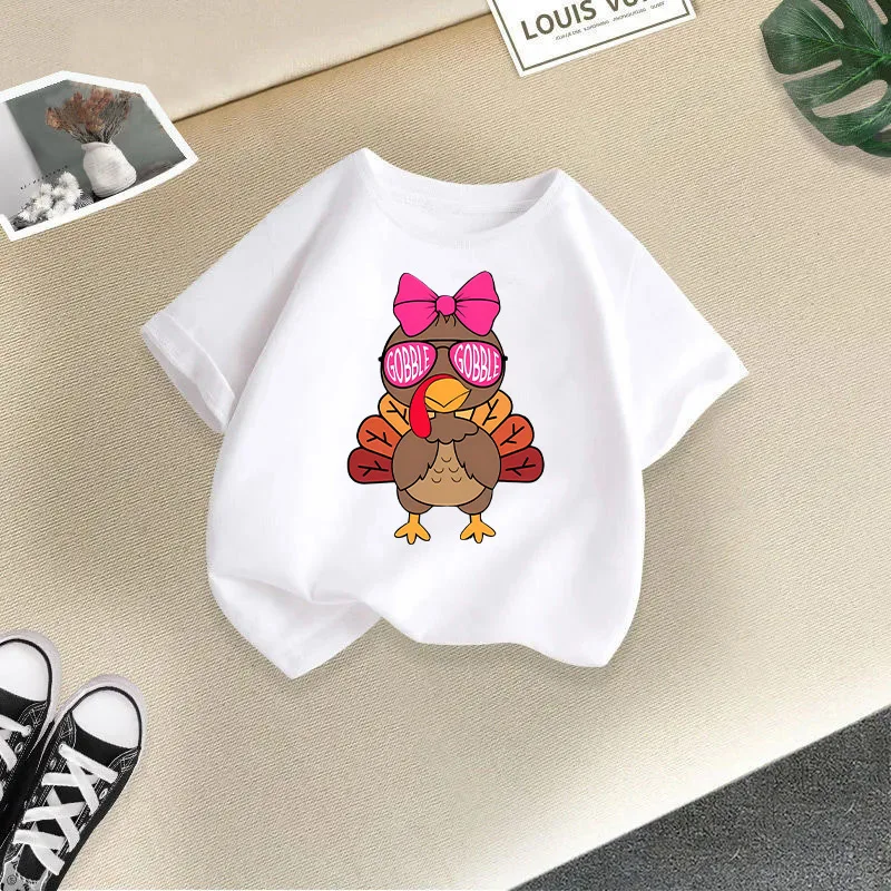 Short-sleeved fashionable T-shirt for girls; loose-fitting children's top for spring and summer – 2026 new cross-border collecti
