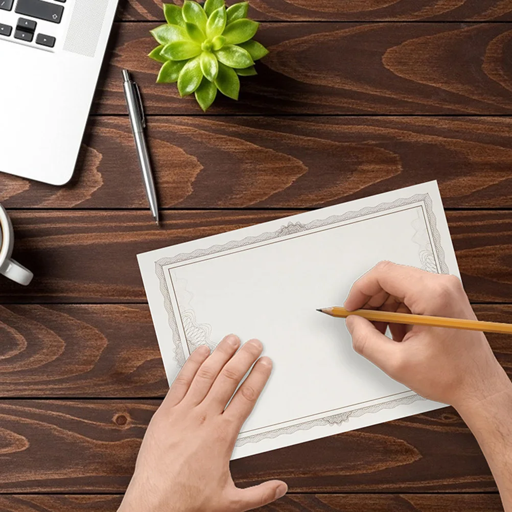 5 قطعة ورقة شهادة فارغة لجائزة دبلوم المدرسة الشرف الداخلي للطباعة التعرف على الكتابة شهادات هدية التقدير #3