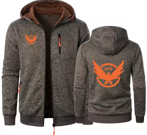 The Division 2 Tom Clancy's SHD PS4 PC Game Men Hoodies Sweatshirts Jacquard Hoodie Fleece Men Hooded Male Hoody Man Sweatshirt