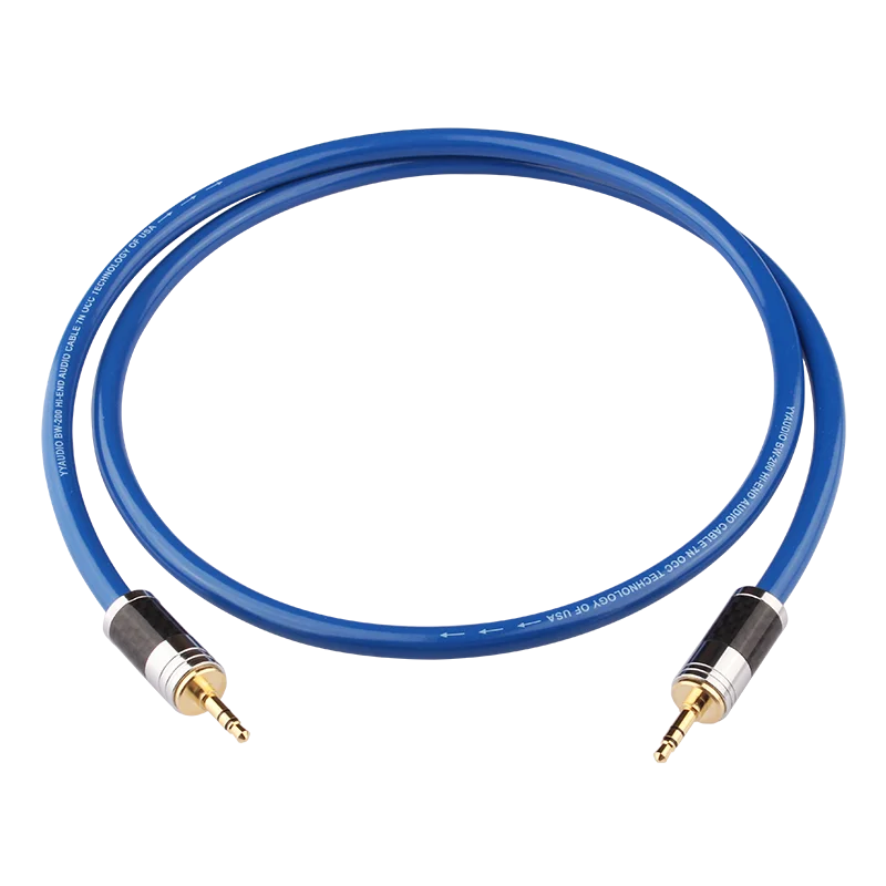 Hifi AUX Kabel OCC Hohe Qualität 3,5mm zu 3,5mm Stecker Audio Kabel Aux Kabel Für Iphone Kopfhörer lautsprecher Auto Lautsprecher