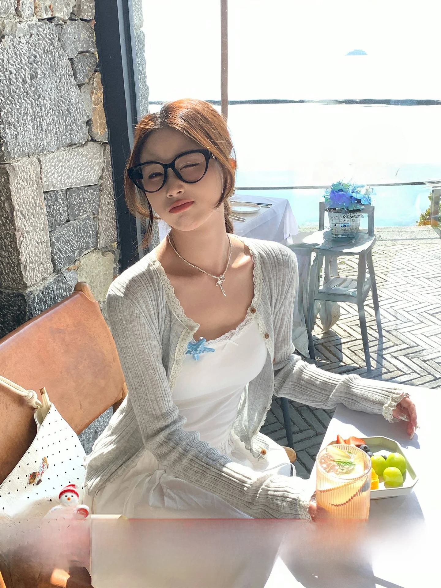 

Женский открытый кардиган в корейском стиле, облегающий, с длинными рукавами, из мягкой трикотажной ткани, для сочетания с юбкой