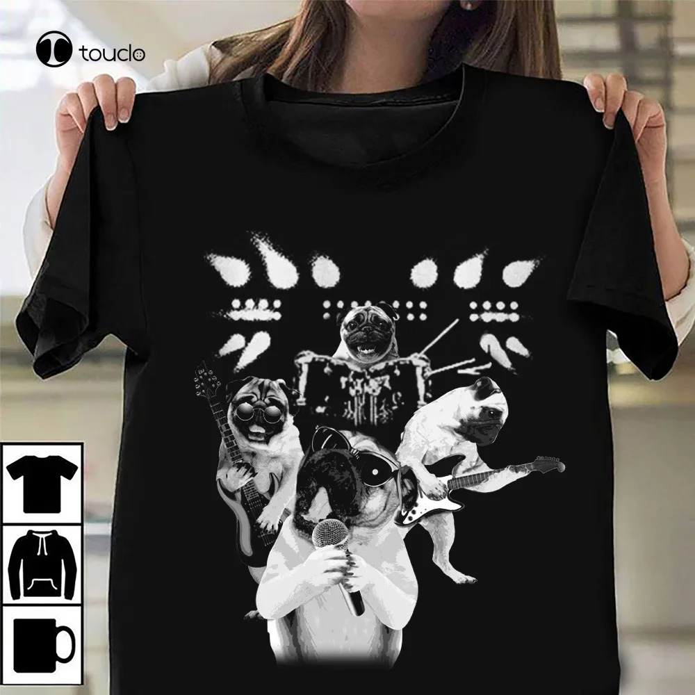 Camiseta con perro toro, divertida banda de perro toro, banda de Rock, regalo para amantes de las mascotas, camiseta Unisex, camisetas de gran tamaño