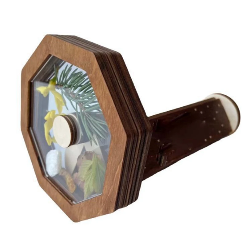 Wooden Handmade Kaleidoscope Kit Interactive Logic DIY Kaleidoscope Kit Children\'s Classic Toy