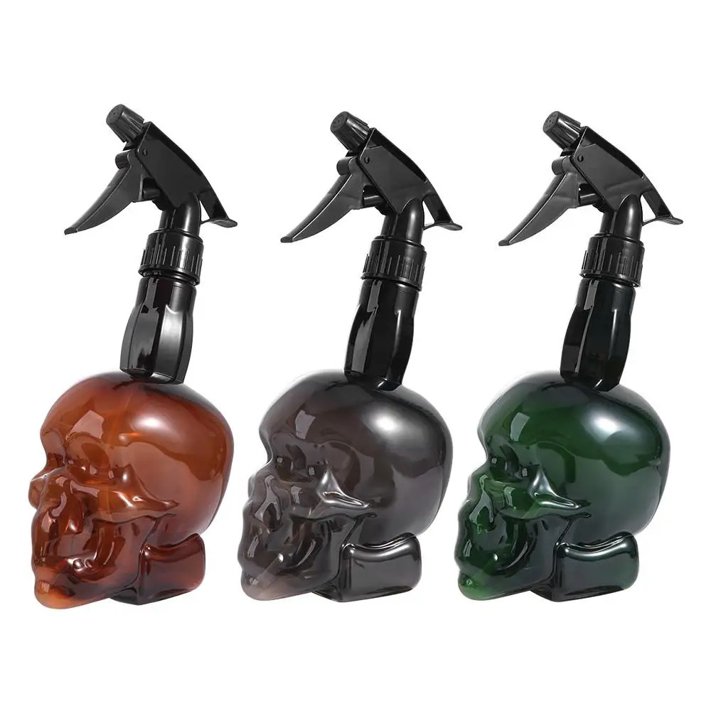

Skull Head Design Hairdressing Spray Bottle Large Capacity Water Sprayer Mist Watering Can Hair Styling 500ML Refillable Bottles