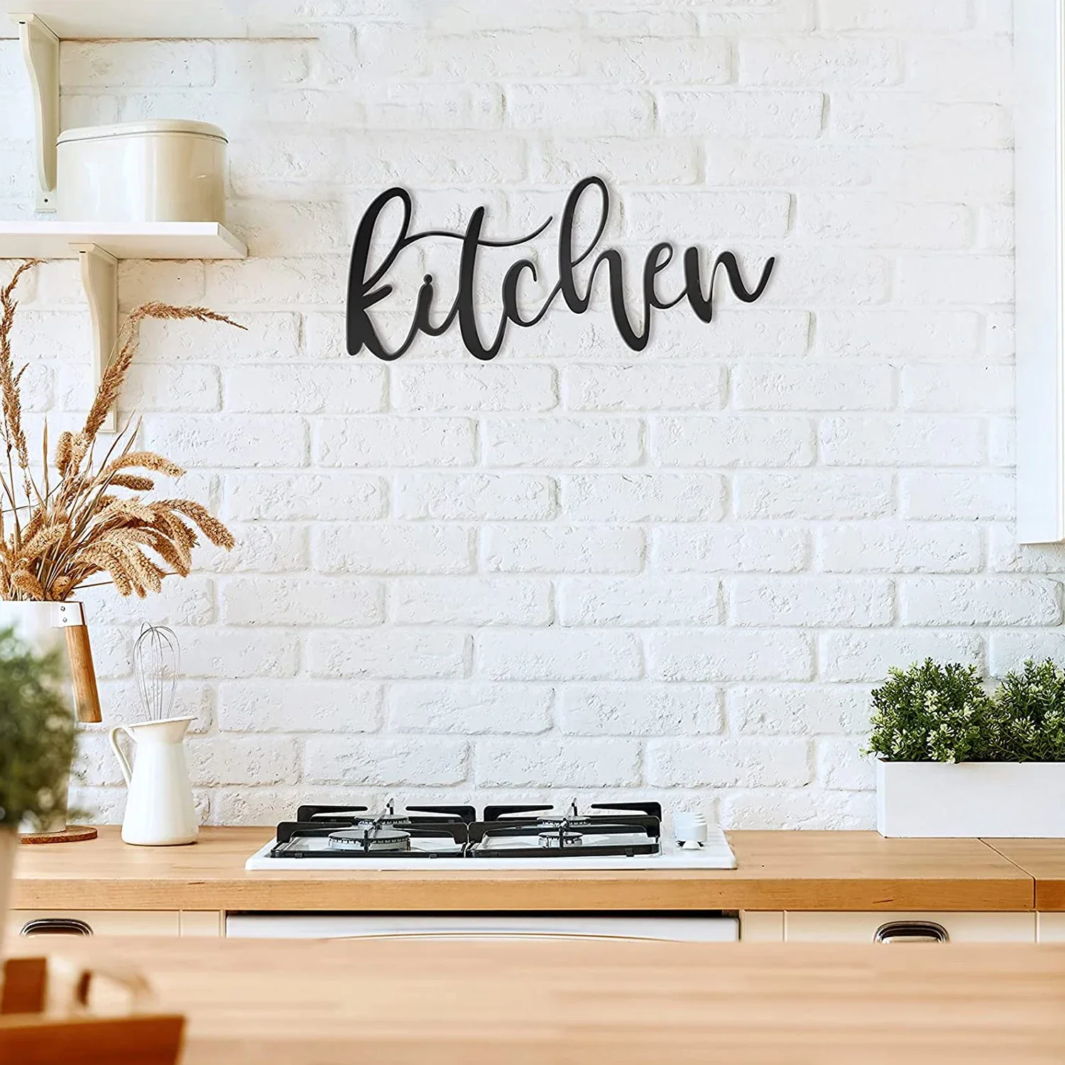 1pc Kitchen Metal Cutout Signs, Metal Kitchen Word Wall Decor, Art Kitchen, Home Restaurant Dining Room Kitchen Wall Accents