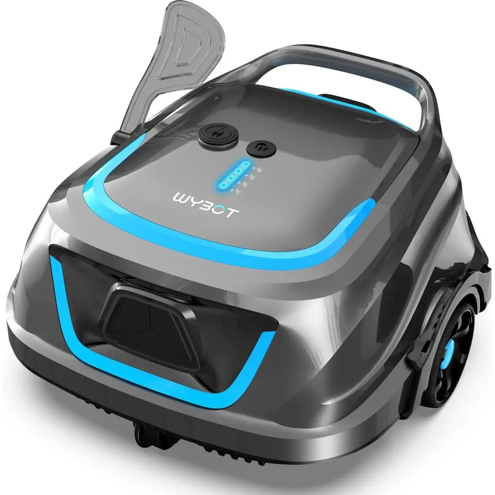 

Cordless Robotic Pool Cleaner, Automatic Pool Vacuum with 120 Mins, Double Filters, LED Indicator, 2.5H Charging, Lightweight, I