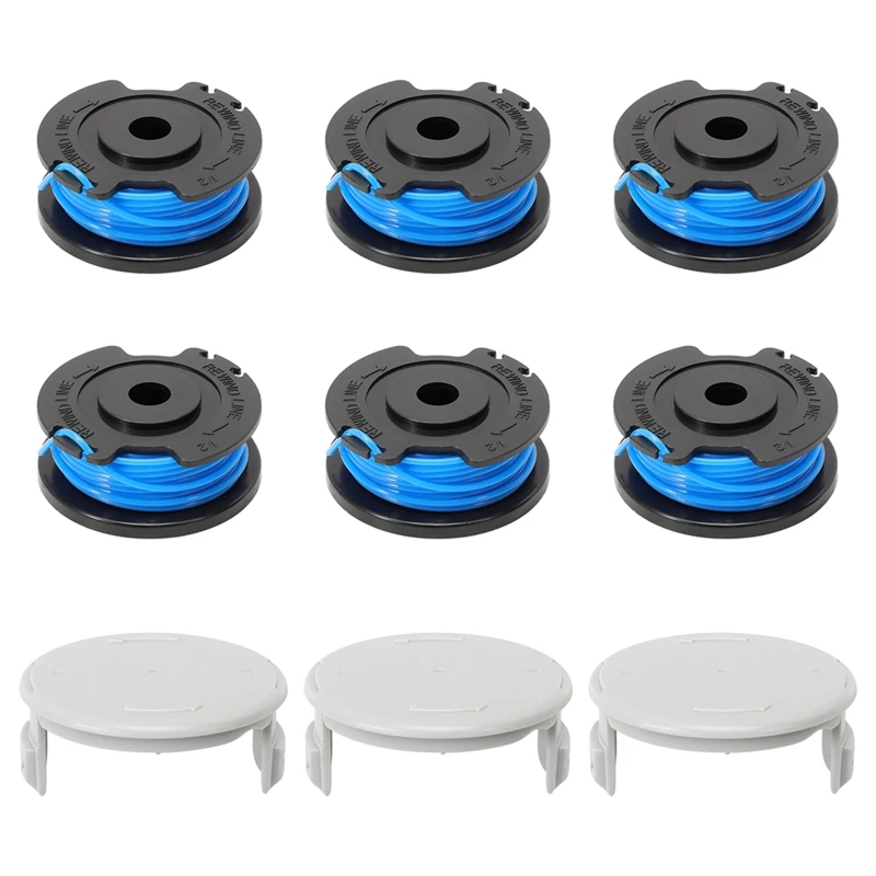 

НОВИНКА_6 катушек триммера для газонокосилок с 3 крышками катушек для Karcher LTR 18-30