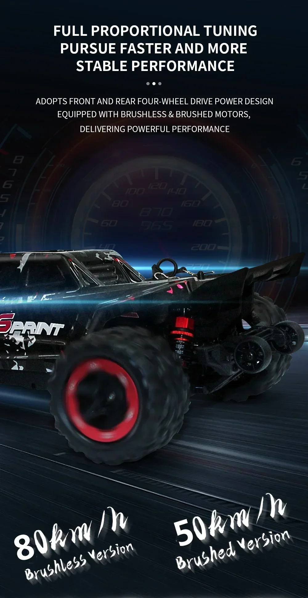 

80KM/H Brusless RC Racing Car 1:18 Full Scale 4WD Off Road High Speed RC Truck Car Brushless Drift Racing Car Vehical Toy Gifts