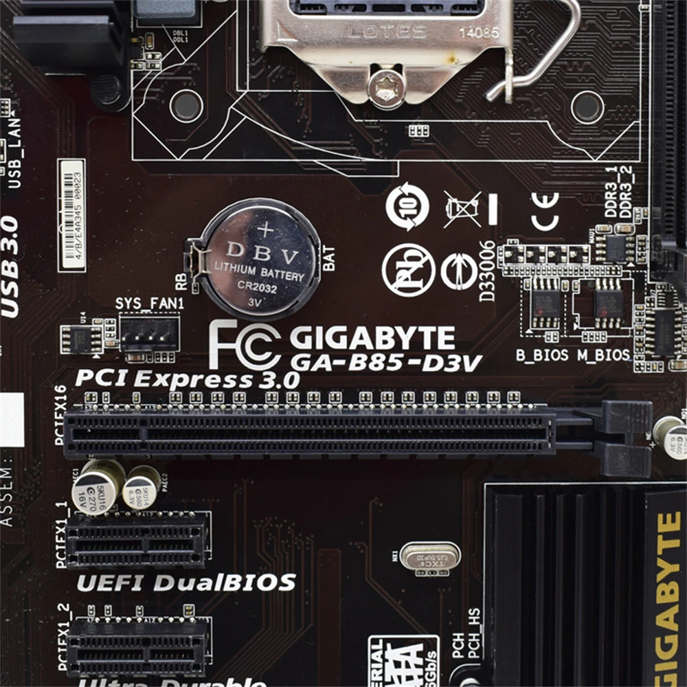 Imagem -06 - Placa-mãe Lga 1150 Chipconjunto Intel B85 Suporta Core 4ª Geração i7 i5 Série I33 Processadores x Ddr3 Dimm 16g Vga Gigabyte-ga-b85-d3v