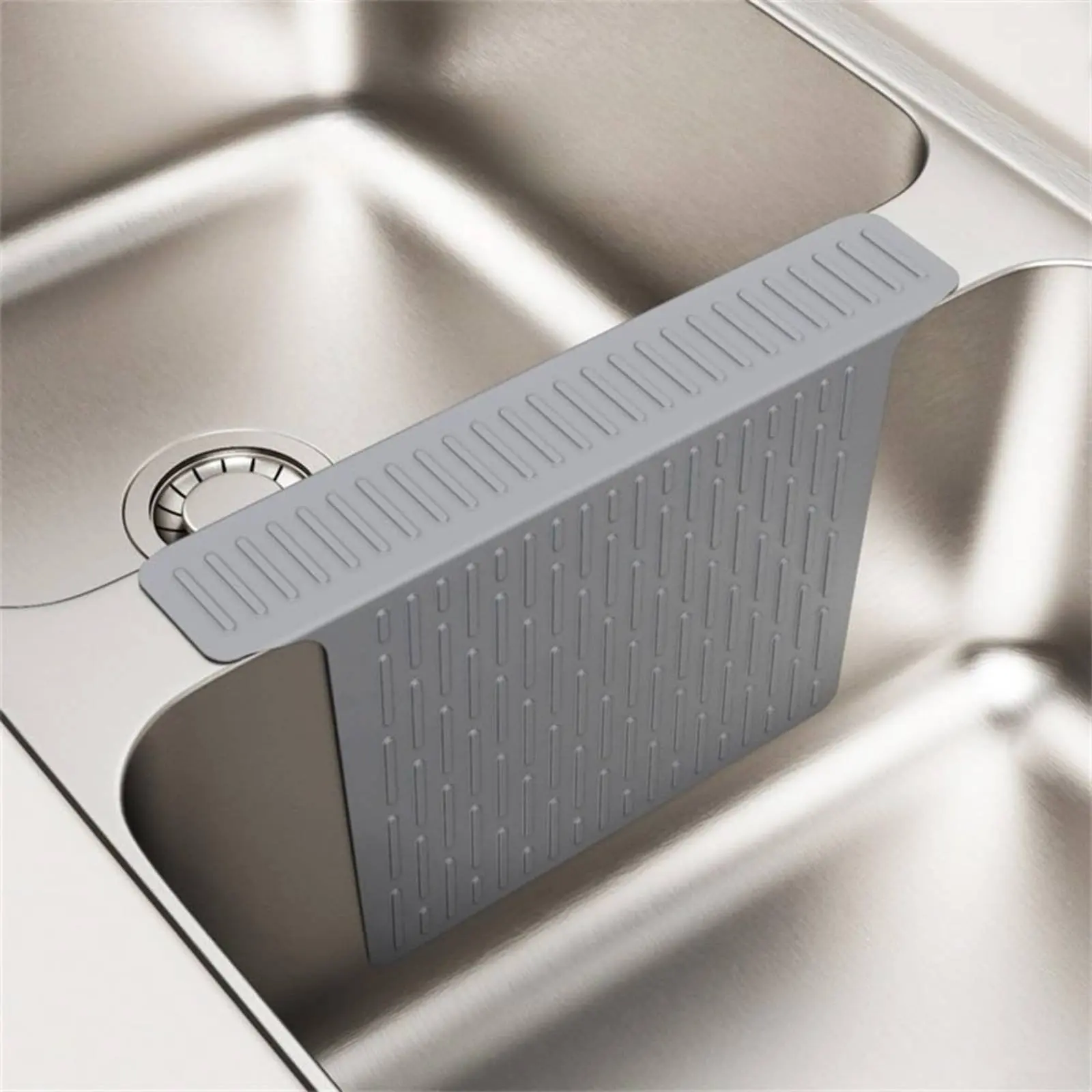 Silicone Sink Divider Mat Non-Slip Kitchen Sink Saddle Silicone Dish Drying Mat Anti-Scuff Versatile