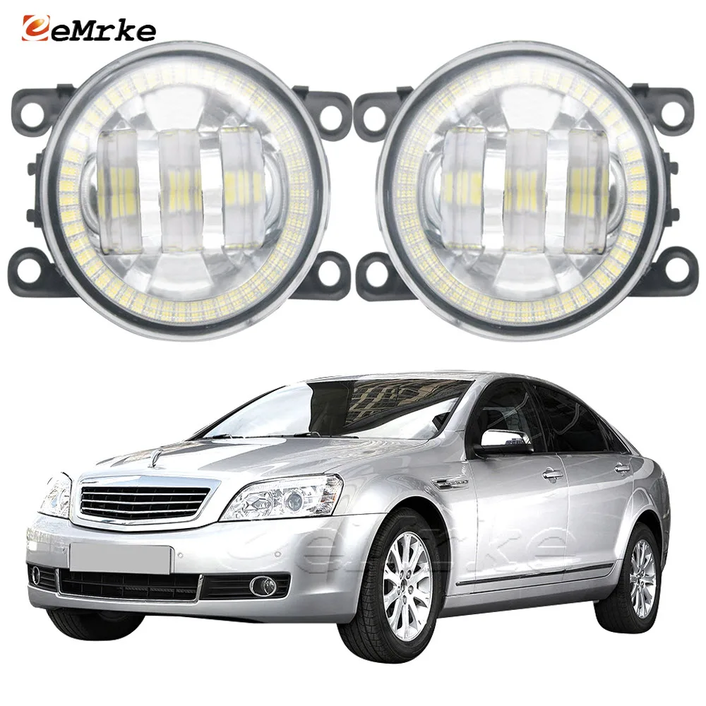 

2x LED Car Front Fog Lamp Assembly for Daewoo Veritas 2008 2009 2010 Angel Eyes Halo DRL Aperture Driving Lights H11