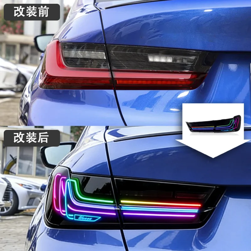 For BMW 3 Series G20 G28 2020-2026 Tail Light Assembly Aftermarket RGB Floating Effect LED Sequential Turn Signal Rear Light