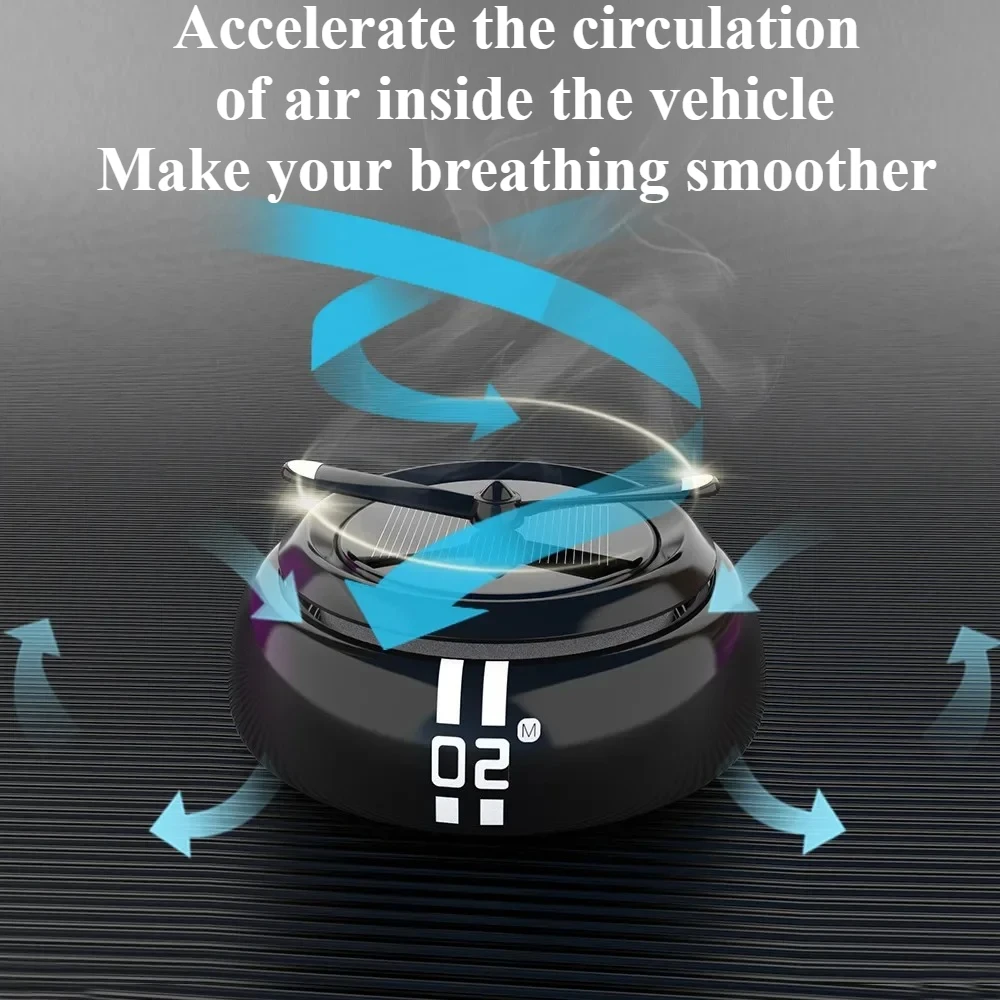 

Personalized Car Interior Decorations Solar Powered Rotate Car Perfume Fashionable & Long-Lasting Remove Odor Car Air Freshener