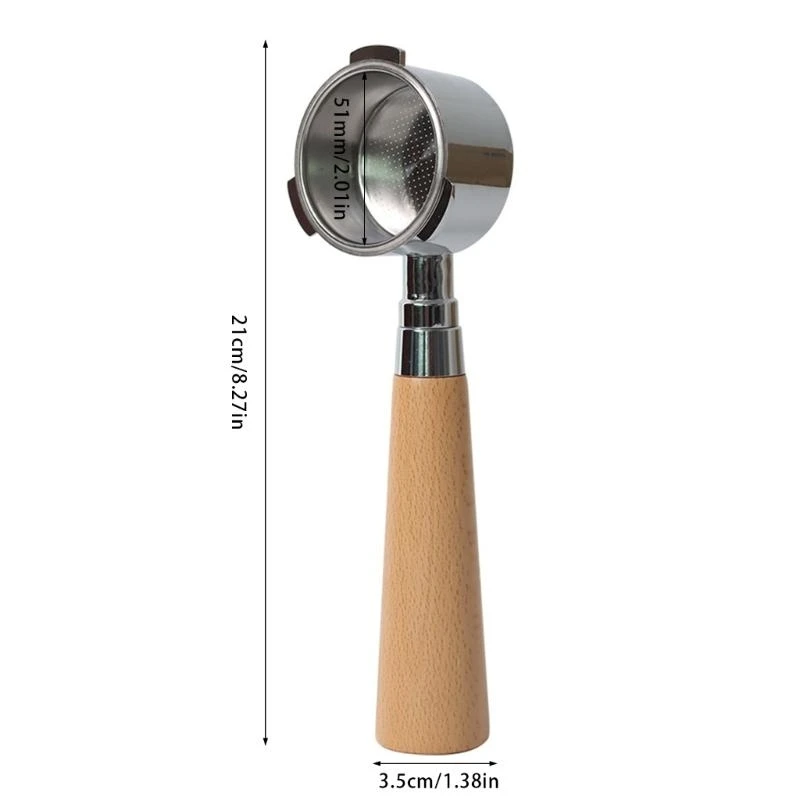 

Ergonomic Designs High Quality Espresso Machine Accessory 51mm Bottomless Portafilter for Improved Extraction