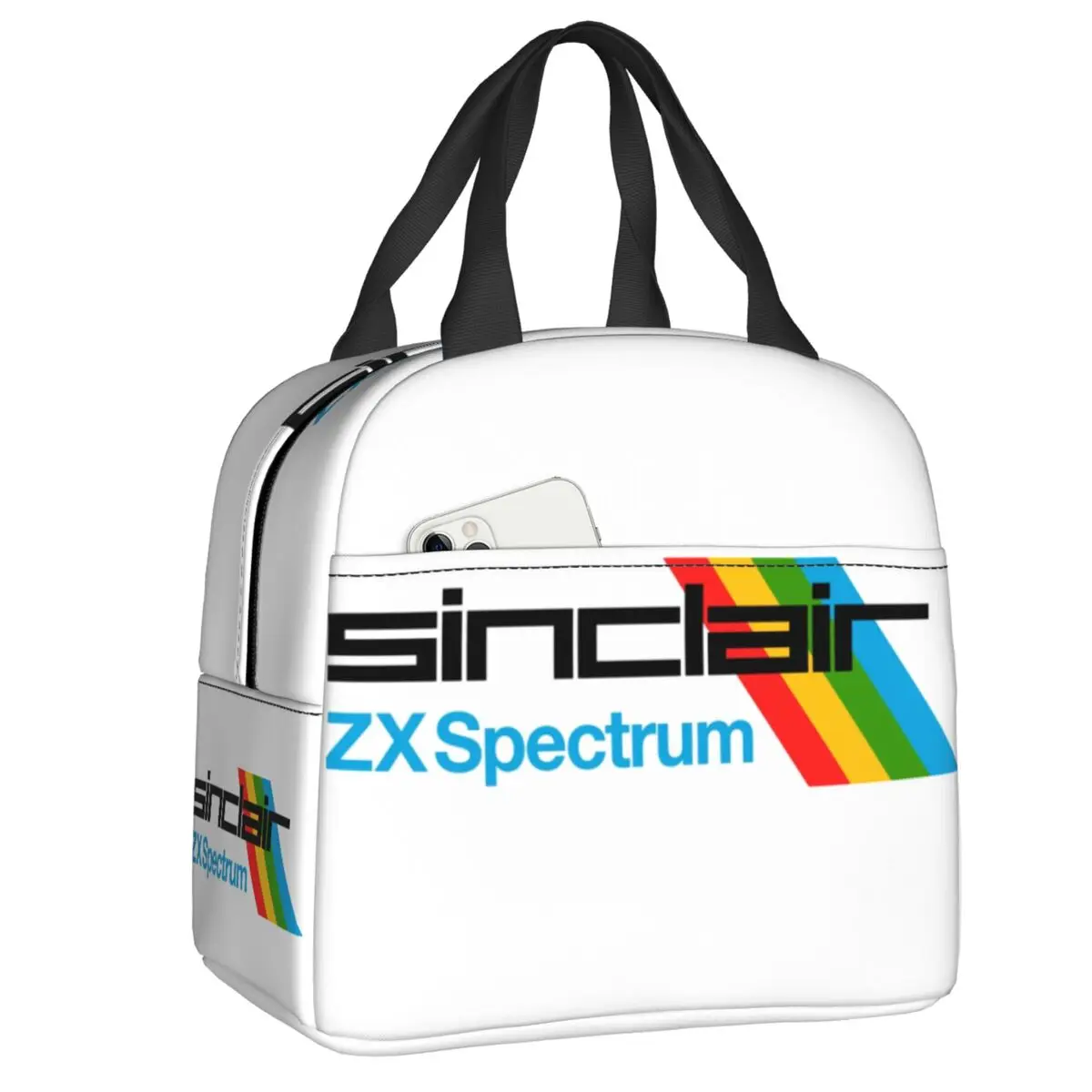 Custom ZX Spectrum Lunch Bag Women Warm Cooler Insulated Lunch Box for Kids School