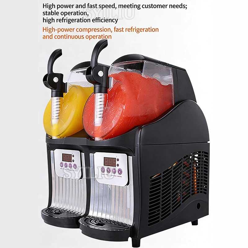 Double Cylinder Snow Melting Machine Commercial Smoothies Maker Electric Cold Drink Machine