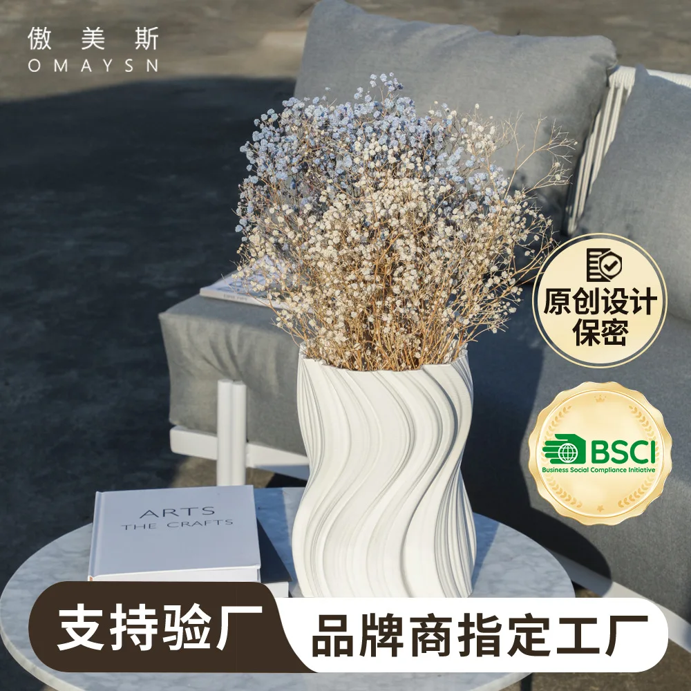 3D printing ceramic vase living room decoration ornament modern style large diameter vase