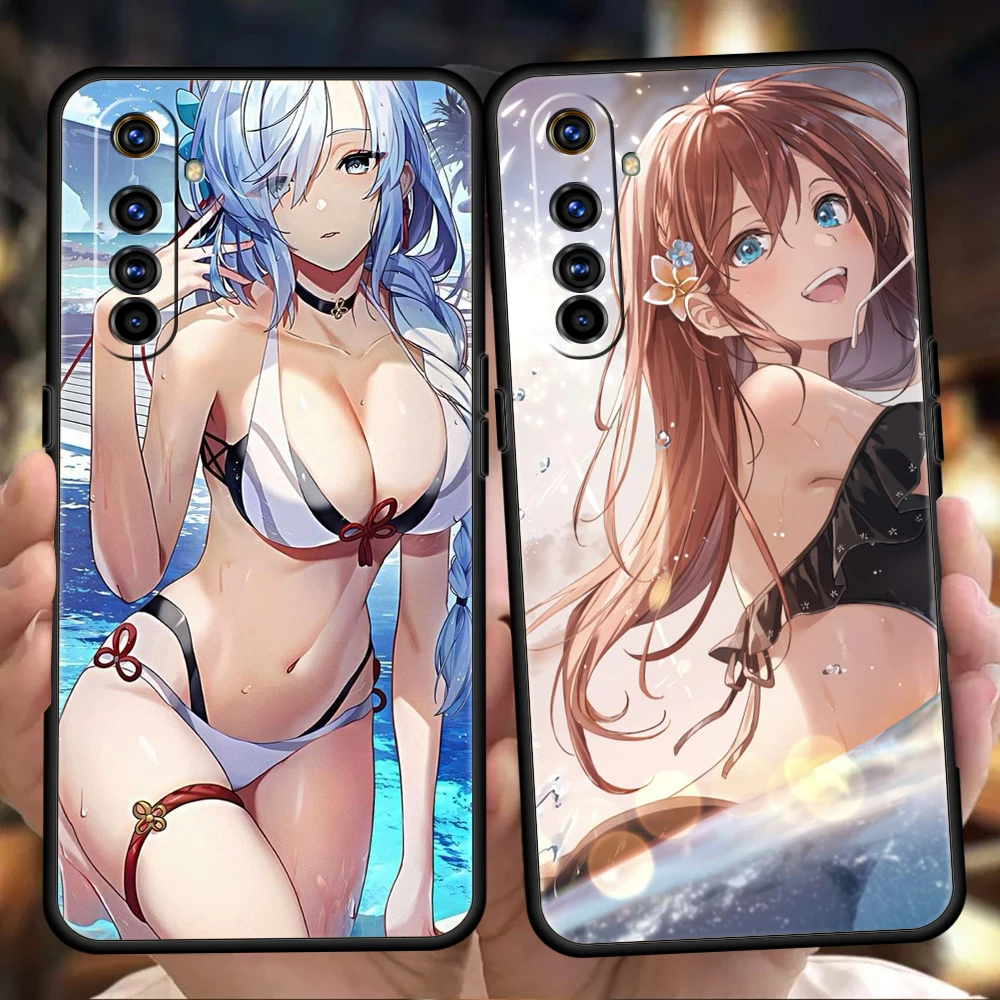 Summer Sexy Anime Girl Soft Case For Oppo A12 A16 A74 A76 A15 A52 A53 A54 Find X5 Reno6 Z Reno7 SE Pro 5G A9 2020 Phone Shell