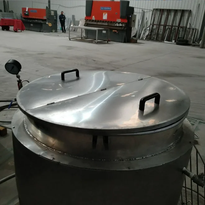 Chaleira elétrica com revestimento a gás, 50 a 1000 litros, chaleira com revestimento de vapor duplo, panela industrial