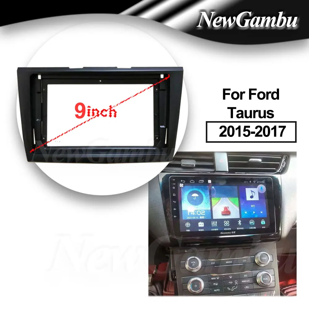 

9 inch 2Din Car DVD Frame Audio Fitting Adaptor Dash Trim Kits Facia For Ford Taurus 2015-2017