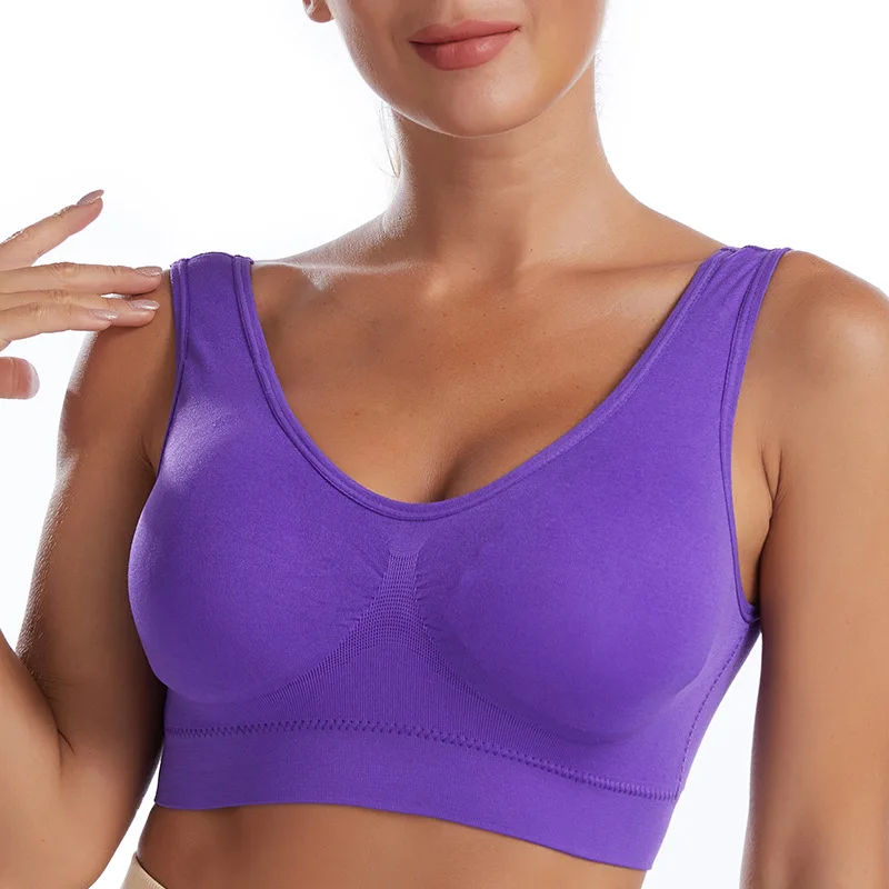 Women Sport Bra Fitness Running Vest Gym Workout Underwear Padded Crop Tops Female Sportswear Brassiere Push Up Bras
