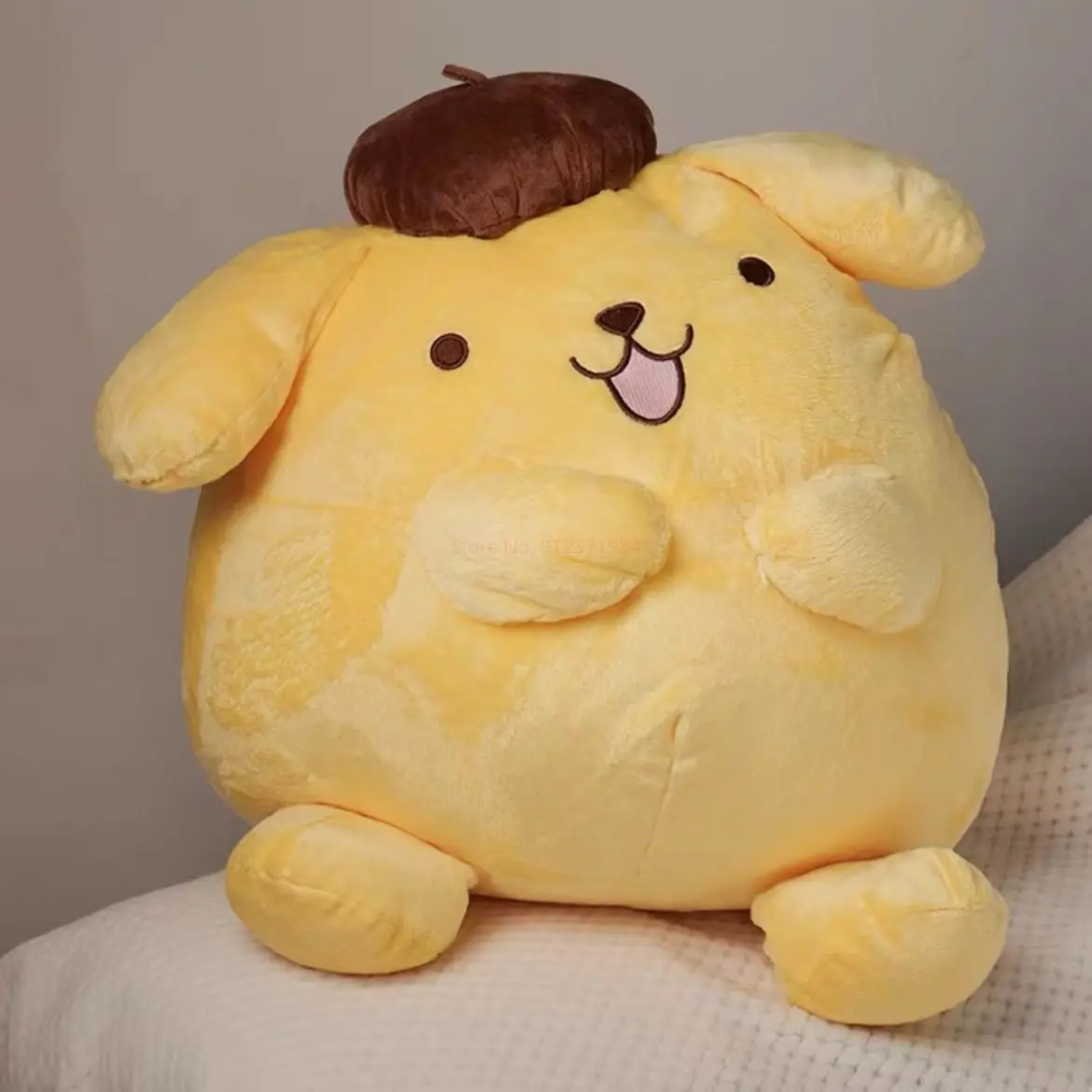 

50cm Sanrio Big Size Pompompurin Stuffed Plush Toys Lovely Super Soft Pom Pom Purin Plushie Doll Room Bed Gifts For Kids