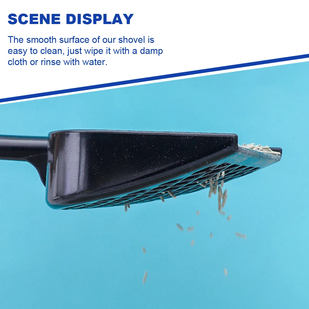 

2pcs Cat Scoop Shovel Large Capacity Smooth Surface Round Edges Strong Cleaning Ability Easy Wipe Pet Poop Remover for Cats