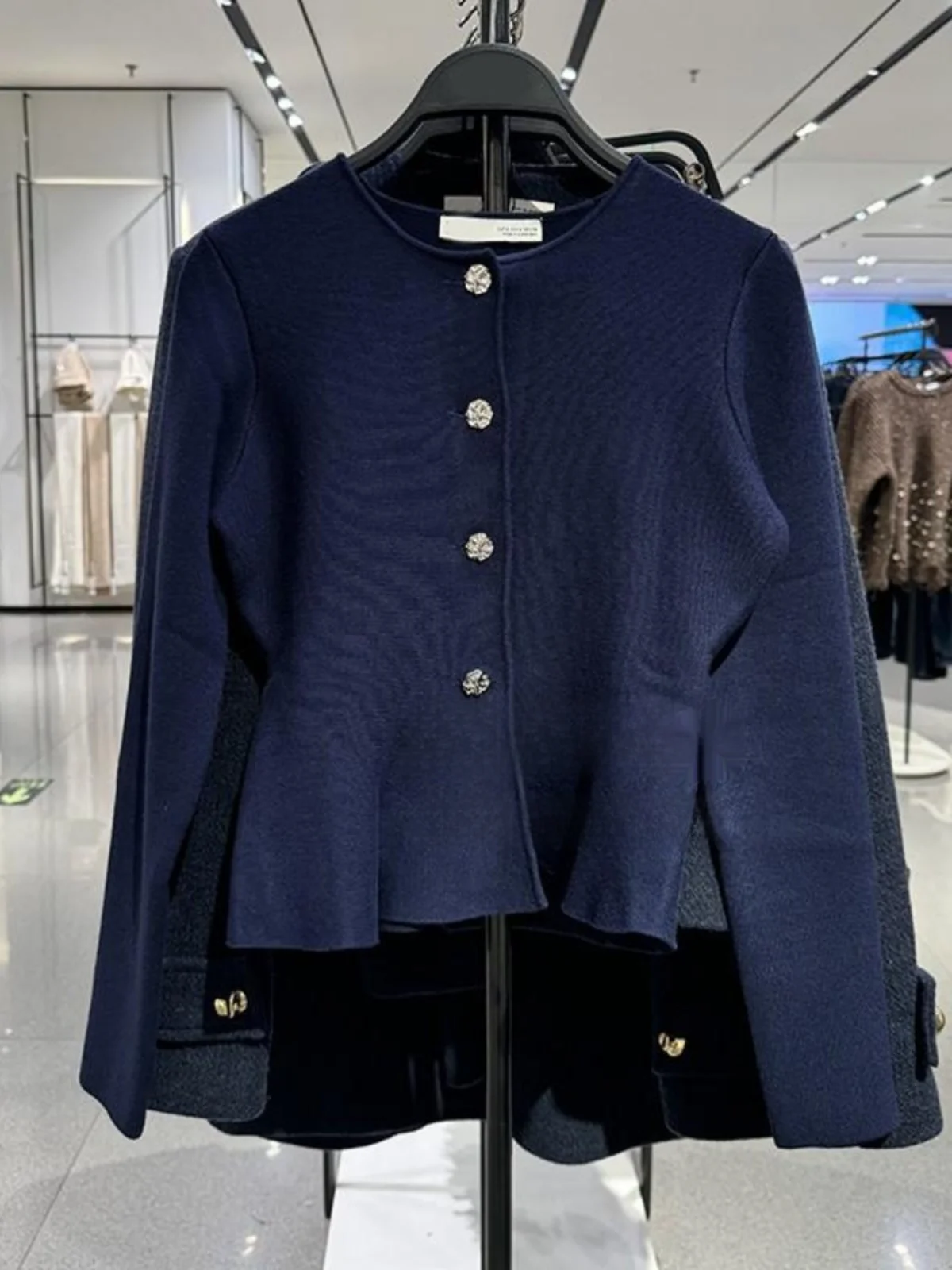 

Blue ort Knitted Wrap Cardigan Slim Fit Street Sle Women's Sweater Coat Small Size Faionable Belted Street Sle URCACHE