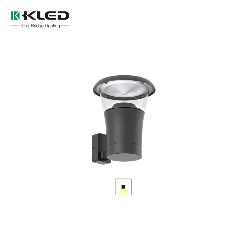 Outdoor LED Square Garden Waterproof Wall Light with Aluminum Alloy Construction Up/Down Adjustable Motion Sensor & Wall