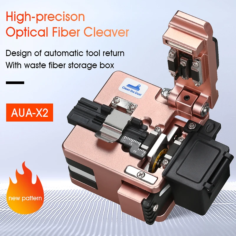 COMPTYCO AUA-X2 Optical Fiber Cleaver, High Precision Cutting Tool, Cable Cutting Knife