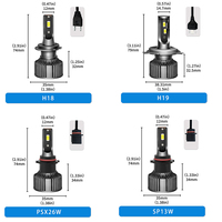 H18 H19 PSX26W SP13W H11B LED Headlights Bulbs 50W 12V Car Lights 4300K 3000K 8000K 6000K