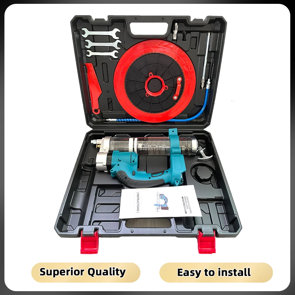 Pistolet do smaru elektrycznego Podofo 10000PSL 689Bar do akumulatora Makita 960W, wysokociśnieniowy smar do samochodu, narzędzie elektryczne do konserwacji samochodu Brak baterii