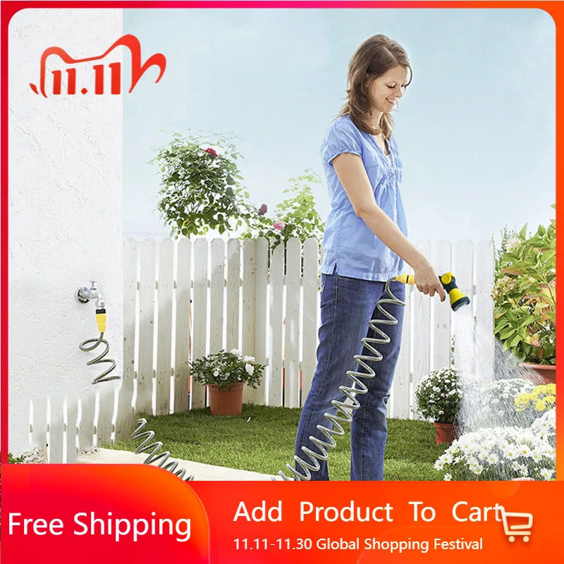 

Spray Gun Set Water Pipe Jet Nozzle Retractable Plantas Watering Long Water Pipe Simple Tuyau Arrosage Courtyard Decorations