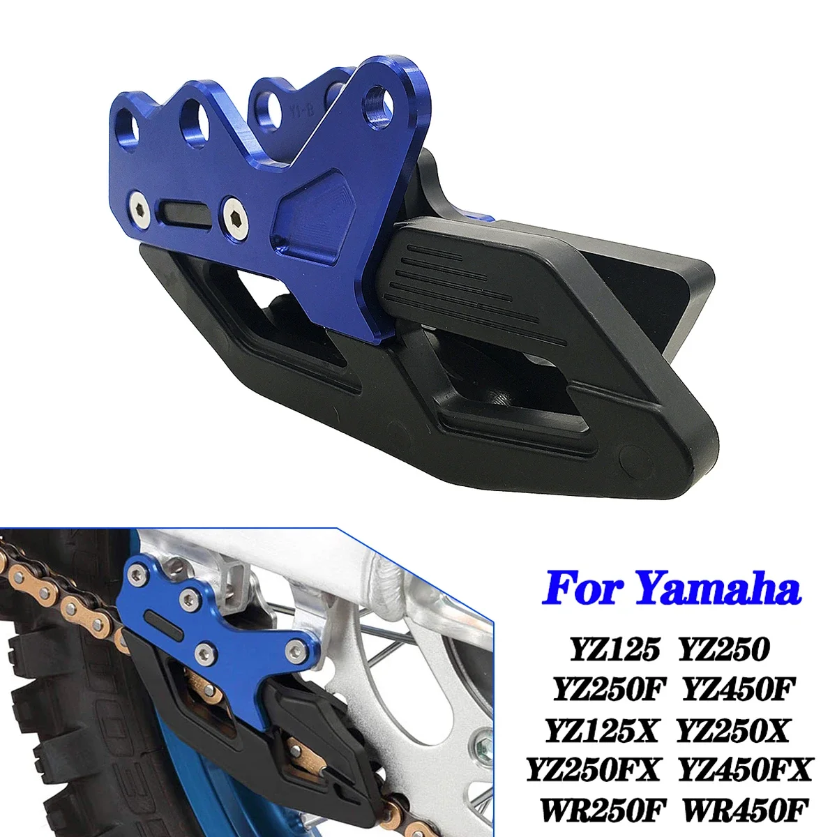 For Yamaha YZ125 YZ250 YZ250F YZ450F YZ125X YZ250X YZ250FX YZ450FX WR250F WR450F 08-2022 Motorcycle Chain Guide Guard Protection