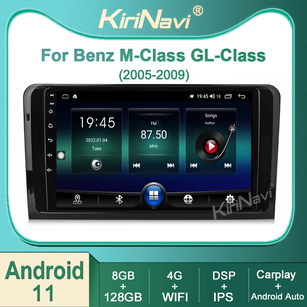 Kirinavi Android 11 For Mercedes-Benz M-Class GL-Class X164 ML GL ML350 ML500 GL320 ML280 GL350 GL450 W164 Car Stereo Radio GPS